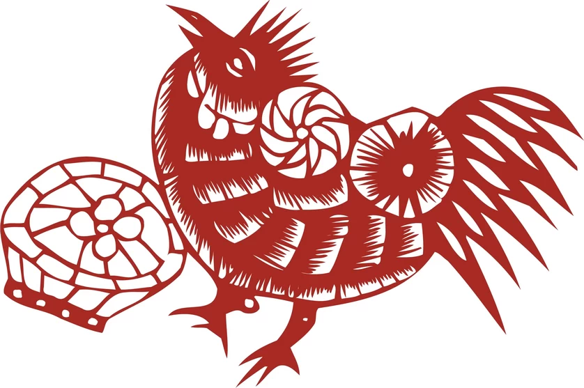 中国风中式传统喜庆民俗人物动物窗花剪纸插画边框AI矢量PNG素材【814】